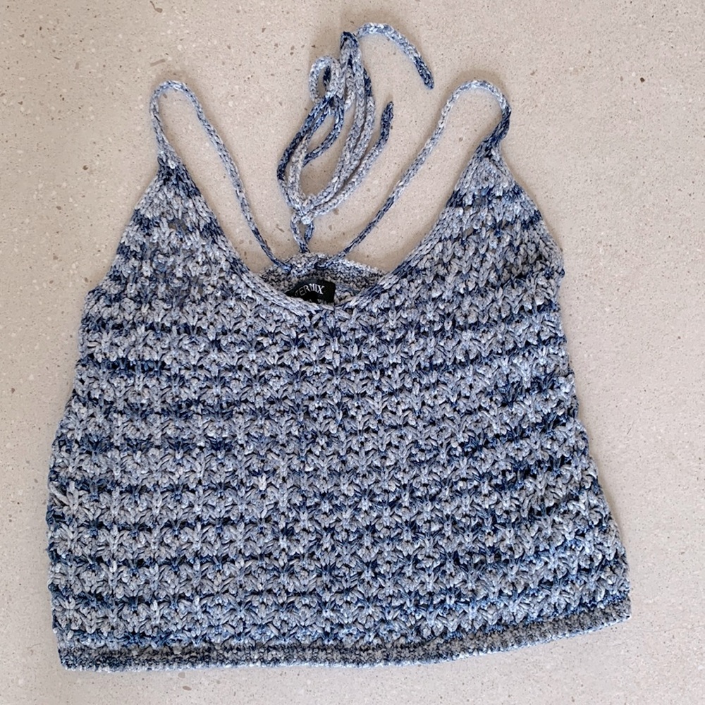 INTERMIX Blue Knitted Tank